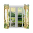 thumbnail image 3 of RYLABLUE Scenery Landscape Window Kitchen Curtain, Greece Window Treatment Panel Curtains,26x39 inches,Set of 2, 3 of 3