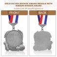 thumbnail image 4 of Uxcell Football Events Star Award Medals with Ribbons, Winner Medals Prizes for Competitions Sports Party Silver, 4 of 7