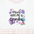 thumbnail image 4 of Inktastic Please Pass Me to Grandma with Flowers Girls Baby Dress, 4 of 5
