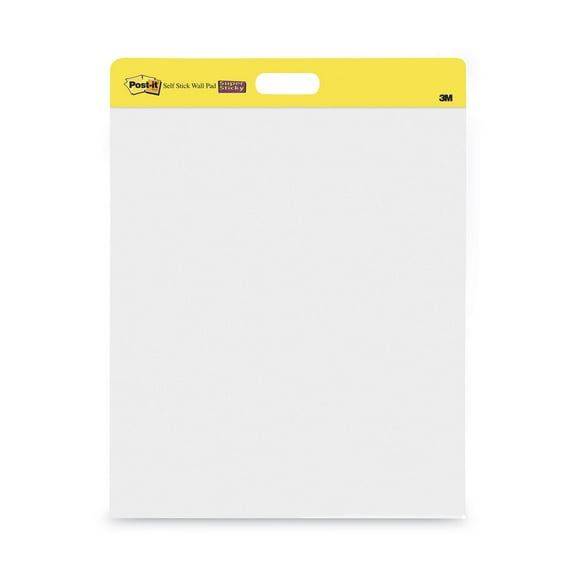 Post-it Easel Pads Super Sticky 566 20 in. x 23 in. Unruled Self-Stick Wall Pad - White (4/Carton)