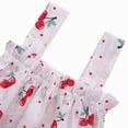 thumbnail image 4 of Baby Girls Boho Floral Summer Dress Sleeveless Ruffle Shirt Two Piece Set Outfit for Newborn Red 3-6 Months, 4 of 5