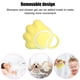 thumbnail image 5 of Cepillo de ducha Fregadora Dispensador de cuero cabelludo Cepillo de baño Masajeador de lavado de cabello de silicona plástica, Amarillo Jumpingount HA005163-01, 5 of 6