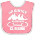 thumbnail image 3 of Inktastic Rock Climbing Mountains Boys or Girls Baby Bib, 3 of 4