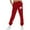 Red, variant on Sakmal Womens Pants Winter Athleisure Joggers Sweatpants Full Length Floral Pink High Waisted Pants with Pockets