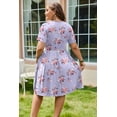 thumbnail image 3 of Zeagoo Womens Plus Size Summer Dress Short Sleeve Casual Mini Dresses Empire Waist T-Shirt Dress with Pockets, 3 of 5