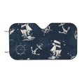 thumbnail image 7 of Balery Vintage Marine Windshield Sun Shade, Car Front Window Sunshade Cover ,Automotive Interior Portected Blocks Uv Rays For Car Pickup Truck Suv Accessories- Medium, 7 of 7