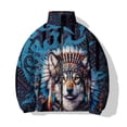 thumbnail image 5 of Chaquetas de invierno para hombre con diseño de lobo, novedosas y modernas chaquetas de plumón, abrigos de invierno para hombre, acolchado moderno, calidez animal, impresión 3D, duraderas, para hombre, 5 of 5