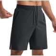 thumbnail image 3 of IhhxPro Men's Casual Shorts with Pockets Drawstring Zipper Pocket Athletic Lightweight Cotton Jogger Style for Summer Workout Gym Outdoor S-3XL, 3 of 6