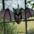thumbnail image 3 of Halloween Bat Stained Glass  Window Hanging Acrylic Wall Art  Decoration Ghostss Festival Colorful,C, 3 of 6