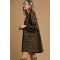 thumbnail image 3 of Garden Naked Leopard Print Long Sleeve Swing Dress, 3 of 6