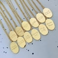 thumbnail image 4 of January Month Engraved Flower Pendant In 18K Gold Plated Stainless Steel, 4 of 4