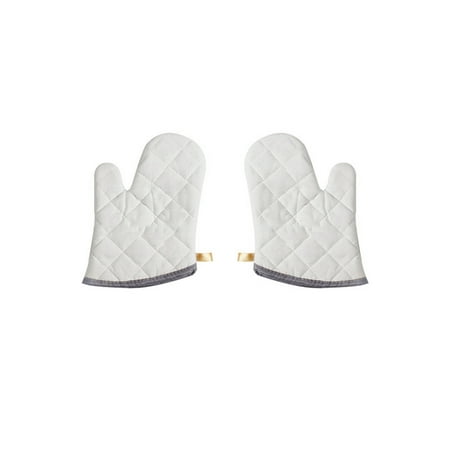 

1 Pair Oven Gloves Thick Heat Resistant Anti-scald Hands Protecting Fabric Oven Mitt for Baking