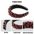 thumbnail image 4 of Unique Bargains 1 Pc Faux Crystal Padded Headband Bling Rhinestone Hairband for Women Red 1.57 Inch Wide, 4 of 7