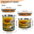thumbnail image 3 of 17OZ Food Storage Can - Keep Coffee Tea Flour & More Fresh - Ideal for Cereal Nuts & Pet Food Elegant Blue-eyed White Cat, 3 of 9