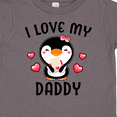thumbnail image 4 of Inktastic I Love My Daddy with Cute Penguin and Hearts Girls Toddler T-Shirt, 4 of 5