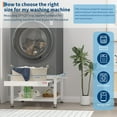 thumbnail image 2 of 24" Wide Washer and Dryer Pedestals with Pullout-Shelf, 21" Hight Laundry Pedestal with Adjustable Anti-Vibration Pads, Drain Pan and Hose, 800 lbs Capacity, White, 2 of 6