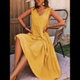 thumbnail image 4 of Vestidos de Verano para Mujer, Sin Mangas, Largos, con Escote en V, Informales, Fluidos y con . Cúrcuma L, 4 of 9