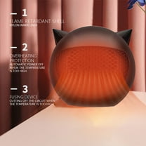 Nkmbld Portable Electric Space Heater with Thermostat, Household Desktop Heater, Fast Quiet Heating for Winter, Bedroom, Office Desk, Camping & RV Use, Black