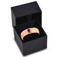 thumbnail image 3 of Tungsten Strong Bodybuilder Carrying Rock Band Ring 7mm Men Women Comfort Fit 18k Rose Gold Dome Polished, 3 of 4