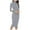 Dress 62#Grey, variant on Womens Dresses Turtleneck Ribbed Knit Long Sleeve Bodycon Solid Color Knee Length Sweater Dress Formal Comfort Fit Stylish Dailywear