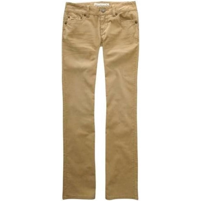 Aeropostale Womens Solid Casual Corduroy Pants, Beige, 1/2 Regular