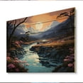thumbnail image 2 of Designart "River Reverie Asian Painting II" Asian Print on Natural Pine Wood, 2 of 5