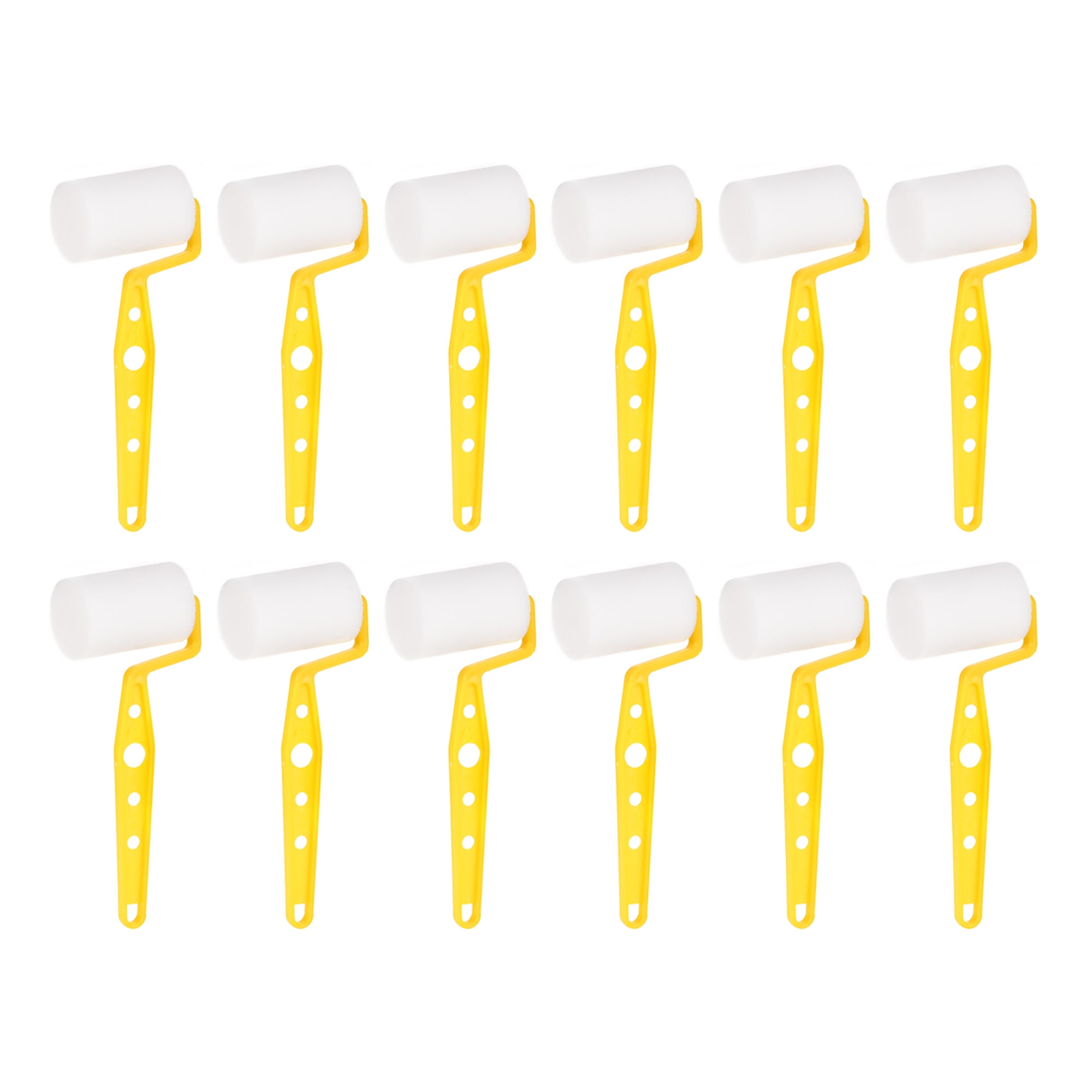 Uxcell 2 Inch 5cm Sponge Paint Roller Brush with Plastic Handle 2 Pack