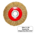 thumbnail image 2 of Cepillo de rueda de alambre de mesa OSFTBVT de acero ondulado grueso de 8 pulgadas, 2 of 7