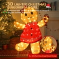 thumbnail image 6 of Starfree 42-inch Outdoor Gingerbread Christmas Yard Decoration 3D Gingerbread Girl Christmas Holiday Decor Outdoor Lawn Decoration with LED Lights, 6 of 10