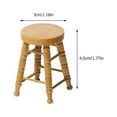 thumbnail image 4 of SHISUYAN 2Pcs Dollhouse Round Wooden Stool Toy Mini Furniture Micro Stool Adornment, 4 of 8