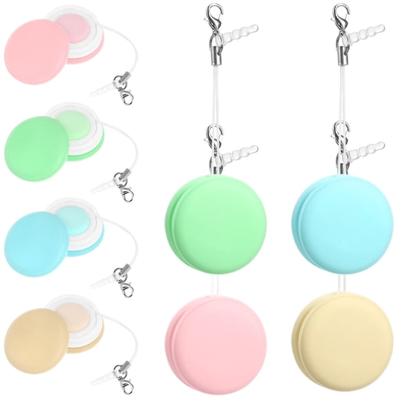 8Pcs Macaron Keychain Lens Wipes - Portable Eyeglass Cleaner Cloth for Glasses, Mobile Screens, and Camera Lenses