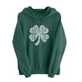thumbnail image 5 of Chandails à Capuchon pour Femmes de la Saint-Patrick 2026 à Manches Longues avec Graphique de Trèfle et Poches, 5 of 5