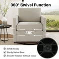 thumbnail image 4 of DREAMSIDEA Swivel Accent Chair Set of 2 with Thick Cushion Modern Upholstered Barrel Chair Swivel Club Chair for Living Room&Bedroom,Sand, 4 of 6