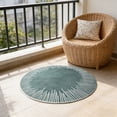 thumbnail image 5 of Round Short Hair Rug | 23.6 Inch Modern Low Pile | Non-Shedding, Non-Slip Rubber Backing | Washable & Kid/Pet Friendly | Includes 1 Rug in Green, Purple, Blue, or Yellow, 5 of 5