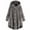 Dark Gray, variant on Winter Fall Hooded Jackets for Women Plus Size Button Plush Tops Loose Cardigan Wool Plus Size Jacket Coat