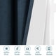 thumbnail image 4 of Cortinas opacas de lino de 84 pulgadas de largo, 100 % absolutamente opacas, con aislamiento térmico, con textura de lino, cortinas con ojales antioxidantes, ahorro de energía con forro blanco, 2 paneles, azul marino natural, 52 pulgadas de ancho x 45 pulgadas de largo, 4 of 5