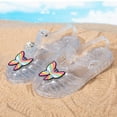 thumbnail image 5 of CYRBOKO Jelly Sandals for Toddler Girls, Beach Closed Toe Soft Soled Summer Shoes Silver Size 7(Toddler), 5 of 7