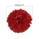 thumbnail image 2 of Uxcell 6" Pompones de papel duraderos para decoración de fiestas de boda rojos, paquete de 10, 2 of 6