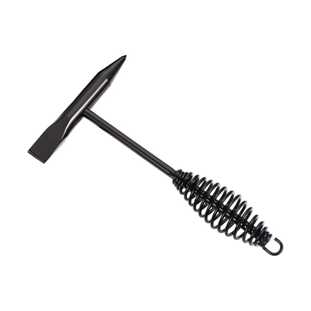 Martillo de soldadura,Martillo de soldadura con mango de resorte helicoidal,Eliminación de escoria de soldadura por arco con martillo de dos cabezas de acero,Soldador portátil compacto con