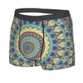 thumbnail image 2 of Haiem Round Mandala1 Men's Boxer Briefs, Every Day Comfort Stretch Cotton Moisture-Wicking Underwear-Medium, 2 of 9