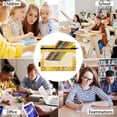 thumbnail image 6 of Beer Mugs with Foam 2 Pack Pencil Pouch for 3 Ring Binder Smooth Zipper Folders with Pockets Clear Window Pencil Case, 6 of 6
