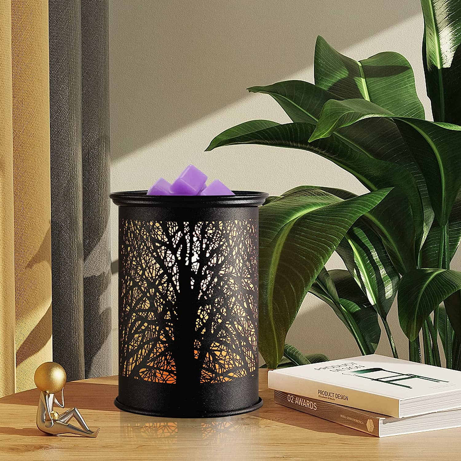 Crystal Wax Melt Warmer, Ornix Electric Wax Warmer for Scented Wax, Oil Burner Wax Melt Night Light for Gift, Home, Spa, Office, Size: 3.74 x 3.74 x
