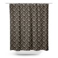 thumbnail image 1 of S4Sassy Brown Anemone & Leaves Printed Bathroom Curtain Waterproof Shower Drapes-60 x 84 Inch, 1 of 1
