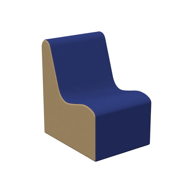 Softscape Wave Preschool - Chaise - Ergonomique - Cuir Mousse, Polyuréthane - Bleu, Sable (Lot de 2)