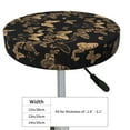 thumbnail image 4 of Lsque Modern Golden Butterfly Round Bar chair cushion covers Velvet Fabric Premium Comfort Protects from Scratches and Stains for 14-17 Inch Chair- 14 inch, 4 of 7