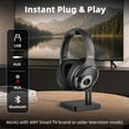 thumbnail image 4 of AOC Wireless Headphones for TV Watching - 2.4GHz Plug & Play Transmitter, Zero Audio Delay, 48H Battery, Over Ear Headset with Bluetooth 5.4 - for Seniors, TV Watching, Home Theater, 4 of 9