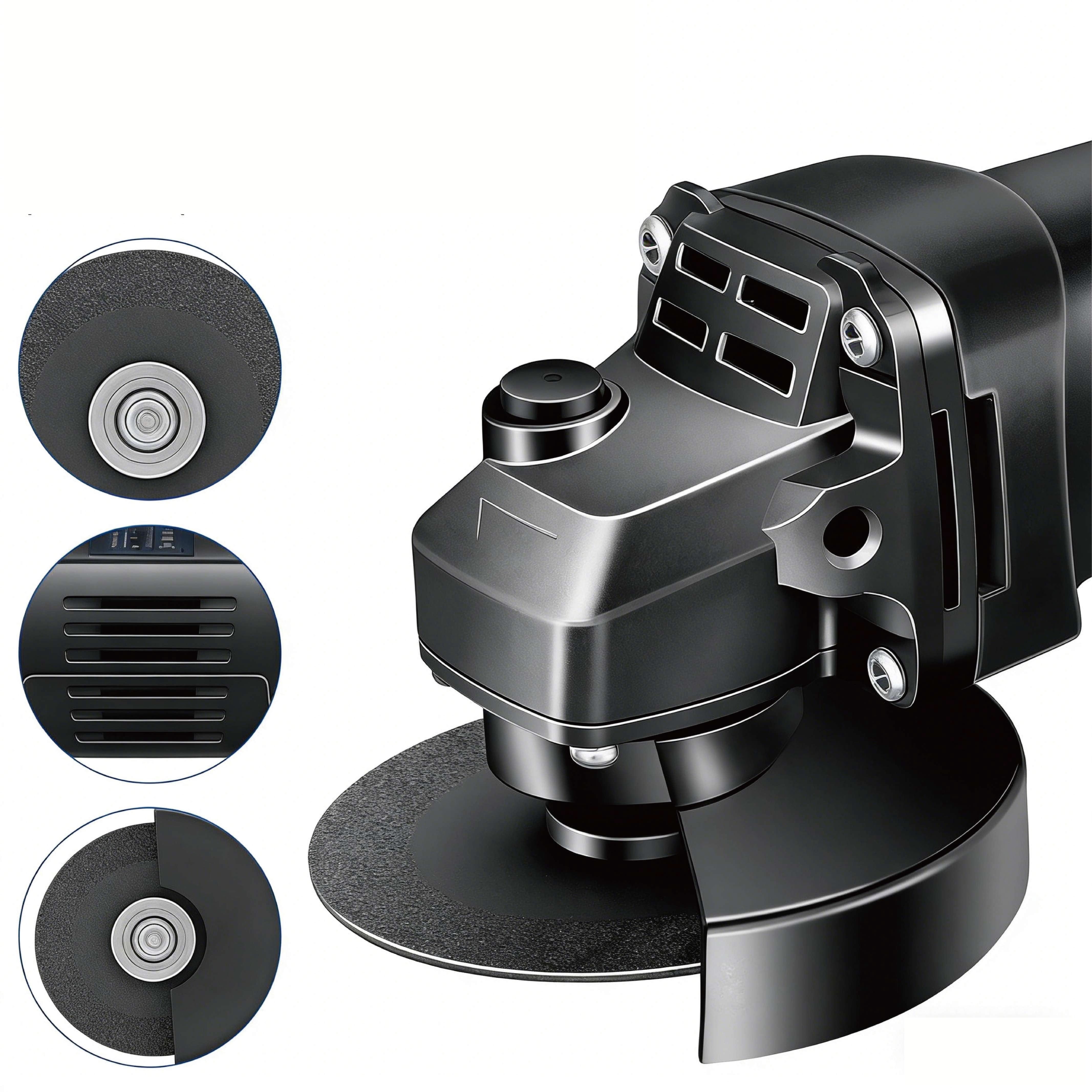 HUAXIU Power-operated grinding wheels ,Variable-Speed Angle Grinder with Paddle Switch, Black