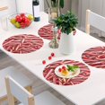 thumbnail image 6 of Ryvnso Candy Christmas Round Plate Mats Dining Table Placemat Set of 4 for Holiday Decoration, 6 of 7