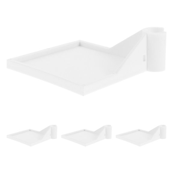Fovewise 4pcs Grow Tent Corner Shelf Plastic Heavy Duty Grow Tent Pole Mount Shelf Grow Tent Pole Rack Grow Tent Accessories