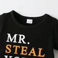 thumbnail image 5 of Kucnuzki 2T Toddler Boy Summer Outfits Shorts Sets 3T Short Sleeve MR.STEAL YOUR GIRL Letter Prints T-Shirt Tops WalkShorts 2PCS Set Black, 5 of 9